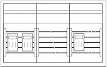 F-Tronic NH-Verteiler Trenner 3-fach 500 x 800 x 165 mm, NHV3T (7120671)