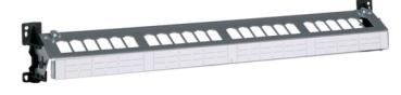Hager FZ24MMO Patch-Panel 24-fach (E-Dat-Format), ohne Module, für Hutschiene oder geschraubt ***RESTPOSTEN***