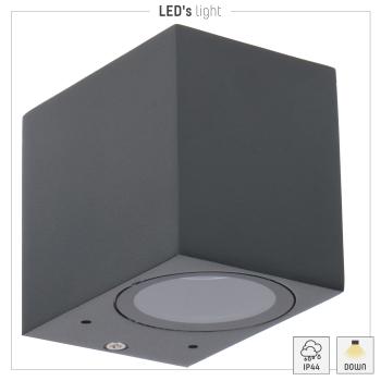 SHADA LED outdoor - Wandleuchte San Diego - für 1x GU10, IP44, Farbe Anthrazit, ohne Leuchtmittel (1000660)