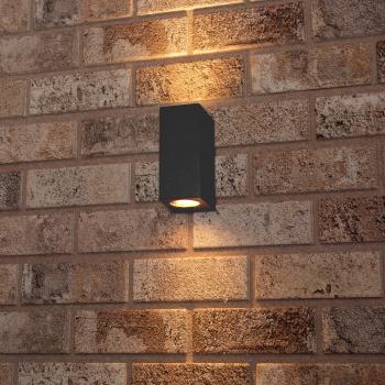 SHADA LED outdoor - Wandleuchte San Francisco - für 2x GU10, IP44, Farbe Anthrazit, ohne Leuchtmittel (1000661)