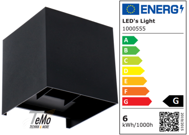 SHADA LED outdoor - Wandleuchte Amarillo - 5,5W 450lm 2700K IP65 - Schwarz, EEC: G (1000555)