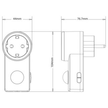 SHADA Steckdosenadapter mit Bewegungsmelder - PIR 120° IP20 - Weiß (0190116)