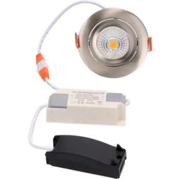 SHADA LED Downlight 4,5W, 350lm, 2000-2700k, Farbe nickel, dimmbar, EEC: G (0810539)