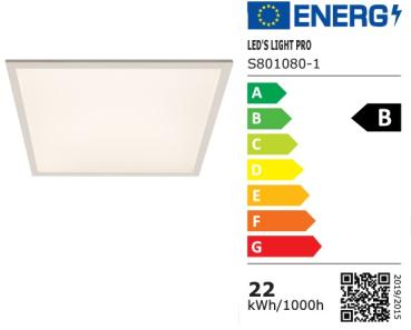 SHADA LED-Panel 24W 4320lm 4000K neutralweiss, 595x595mm, (UGR19), EEC: B (0801080)