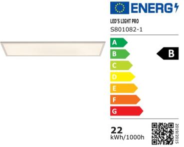 SHADA LED-Panel 25W 4320lm 4000K neutralweiss, 300x1200mm, (UGR19), EEC: B (0801082)