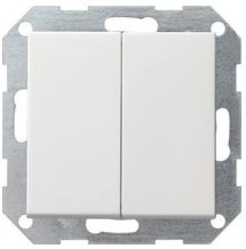 Gira 012827 System 55 Doppelwechsel Tastschalter mit Wippen Reinweiß seidenmatt ***RESTPOSTEN***