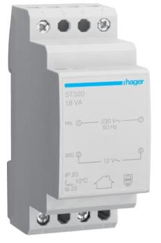 Hager ST320 Sicherheitstrafo 12V 18W 2PLE