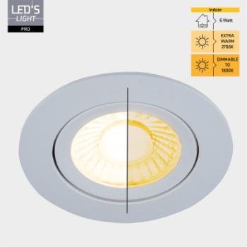 TeMo T&More® LED Downlight, Deckenspot 6W 420lm 1800K-2700K, Farbe weiß, dimmbar (2025553)