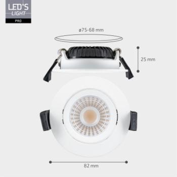 TeMo T&More® LED Downlight, Deckenspot 6W 420lm 1800K-2700K, Farbe weiß, dimmbar (2025553)