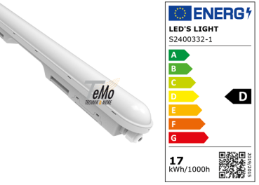 TeMo T&More® LED Feuchtraum-Wannenleuchte 18W 2500lm 4000K, 115cm, IP65, EEC: D (2400332TEM)