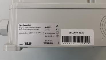 TeMo T&More® Baustromverteiler Wandverteiler Stromverteiler mit 6x Schuko und LS C16 ABB Bestückung (TE26)
