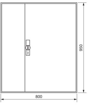 Hager Wandverteiler Leerschrank ZB23S IP44 950x800x205mm