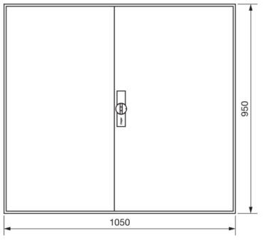 Hager Wandverteiler Leerschrank ZB24S IP44 950x1050x205mm