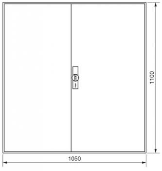 Hager Wandverteiler Leerschrank ZB34W IP54 Feuchtraum 1100x1050x205mm