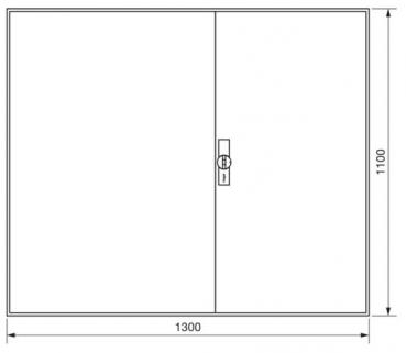 Hager Wandverteiler Leerschrank ZB35W IP54 Feuchtraum 1100x1300x205mm