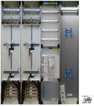 Hager Zählerschrank 4x 3.HZ Zählerfeld + 1x Verteilerfeld 7-reihig mit APZ-Raum + 1x Multimediafeld, ZB54S