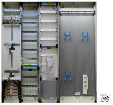 Hager Zählerschrank 2x 3.HZ Zählerfeld + 1x Verteilerfeld + 1x Verteilerfeld mit APZ + 1x Multimediafeld, ZB55S