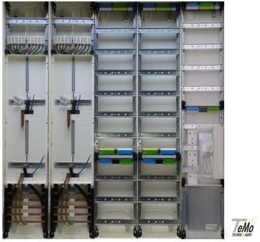 Hager Zählerschrank 4x 3.HZ Zählerfeld + 2x Verteilerfeld + 1x Verteilerfeld 7-reihig mit APZ-Raum ZB55S