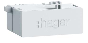 Hager ZZ45WAN2PP RJ45-Buchse in Patch/Patch Ausführung 180° für WAN-Anwendung, IP20, CAT 6A