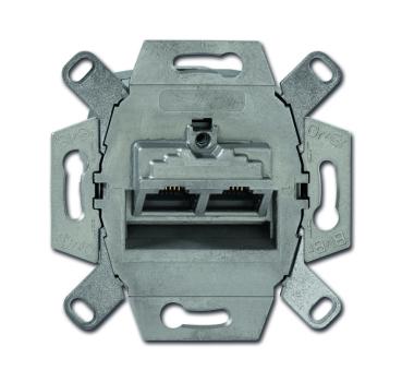 Busch-Jaeger UAE-Anschlussdose 0218/12-101 Kat. 6 2-fach
