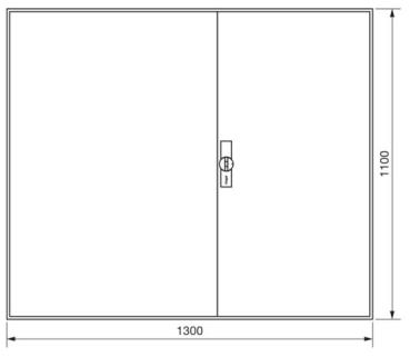 Hager Wandverteiler Leerschrank ZB35S IP44 1100x1300x205mm