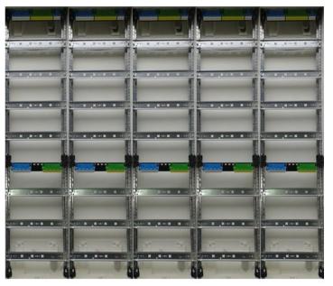 Hager Verteilerschrank mit 5x Verteiler ZU37KS, ZB35S