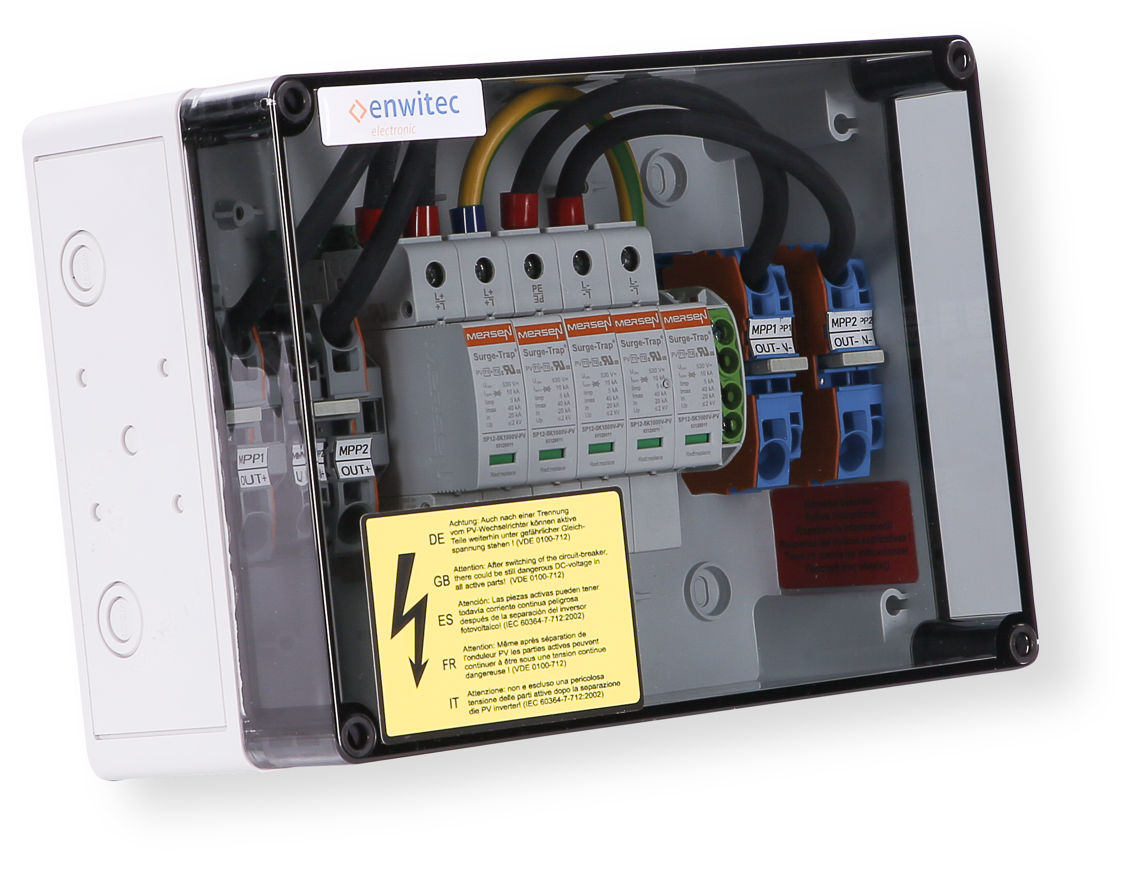 Elektromaterial günstig kaufen - Online Shop - Enwitec  Generatoranschlusskasten GAK 2 MPPT 1-2 Stränge SPD Typ 1/2 (10015829)