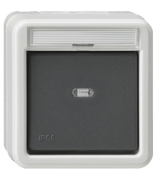 Gira 010631 Wippschalter 10 AX 250 V~ mit Beschriftungsfeld Universal-Aus-Wechselschalter Grau ***RESTPOSTEN***