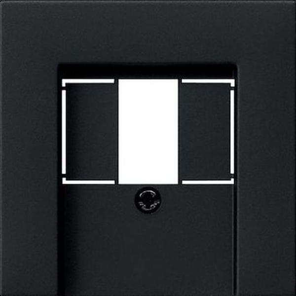 Gira 0276005 System 55 Abdeckung für TAE und USB Schwarz matt