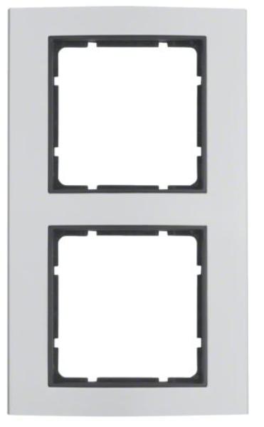 Berker 10123004 Rahmen 2-fach, B.3, Alu/anthrazit matt, Aluminium eloxiert