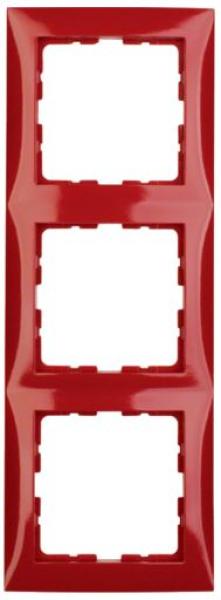 Berker 10138962 Rahmen 3-fach S.1 rot, glänzend