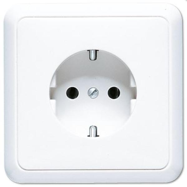 Jung 5520WW Schuko-Steckdose mit Rahmen alpinweiss ***RESTPOSTEN***