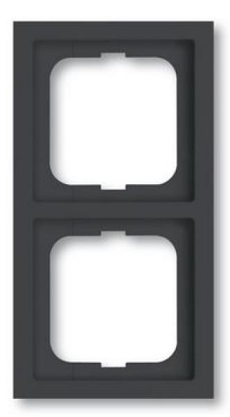 Busch-Jaeger 1722-181K future linear Abdeckrahmen 2-fach Rahmen anthrazit (glanz)