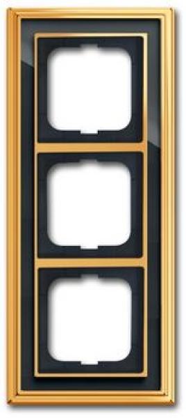 Busch-Jaeger 1723-835 Busch-dynasty Abdeckrahmen 3-fach Rahmen Messing poliert anthrazit