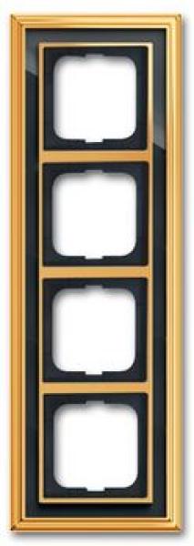 Busch-Jaeger 1724-835 Busch-dynasty Abdeckrahmen 4-fach Rahmen Messing poliert anthrazit