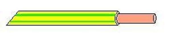 H07V-K 1x10mm² mehrdrähtige Aderleitung, Farbe: Grün-Gelb - Meterware