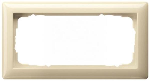 Gira 100201 System 55 Rahmen Standard 55 Cremeweiß glänzend 2-fach ohne Mittelsteg ***RESTPOSTEN***