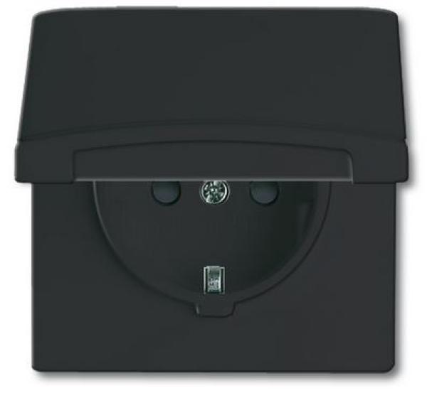 Busch-Jaeger 20 EUGKB-35-101 Schuko-Steckdose mit Klappdeckel Allwetter 44 (IP44) anthrazit
