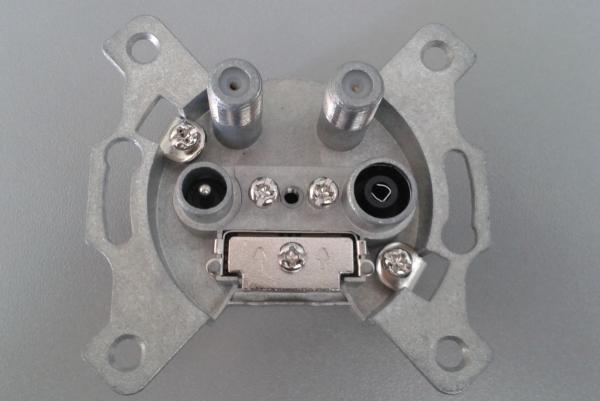 TeMo T&More® Sat-Dose 2900205TEM 4er-Sat-Twindose/Stichleitungsdose passend für Busch-Jäger, Gira, Merten, Jung, Berker