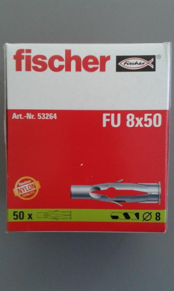 50 STÜCK (VPE) Fischer Universaldübel FU 8x50 mm Dübellänge (53264)