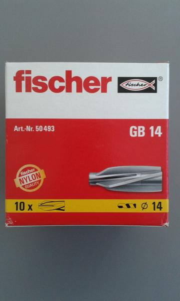 10 STÜCK (VPE) Fischer Gasbetondübel GB 14x75 mm Dübellänge (50493)