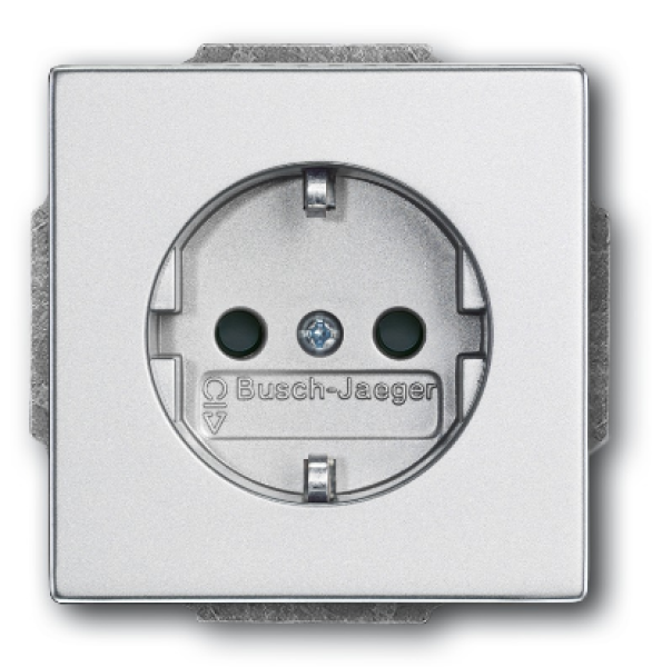 Busch-Jaeger 20 EUC-83 future linear SCHUKO Steckdosen-Einsatz alusilber