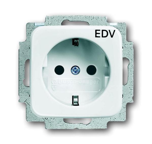 Busch-Jaeger 20 EUC/DV-214 Reflex Si SCHUKO-Steckdose """"EDV"""" alpinweiss