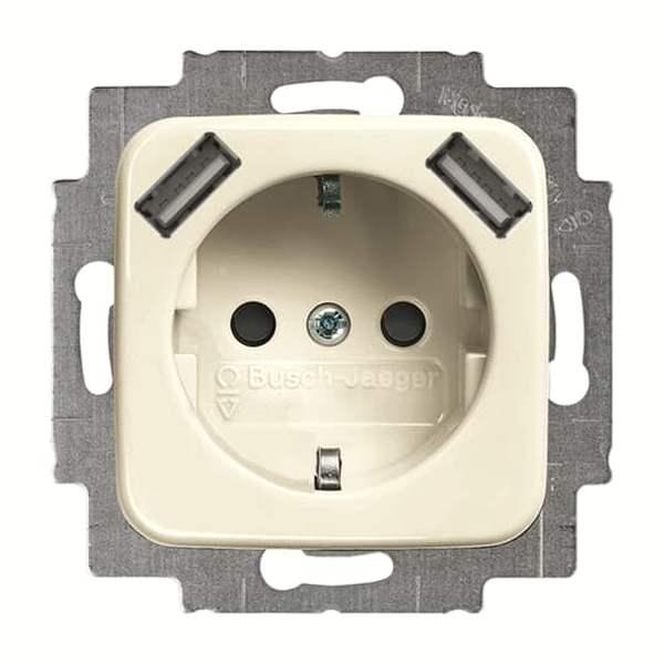 Busch-Jaeger 20 EUCB2USB-212 Duro2000 Si Schuko/2xUSB Steckdose cremeweiss ***RESTPOSTEN***