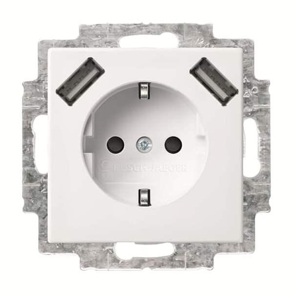 Busch-Jaeger 20 EUCB2USB-914 Balance Si Schuko/2xUSB Steckdose alpinweiss ***RESTPOSTEN***