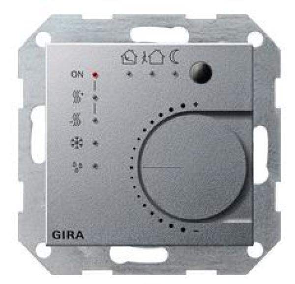 Gira 210026 KNX Stetigregler mit Tasterschnittstelle 4-fach System 55 Alu lackiert