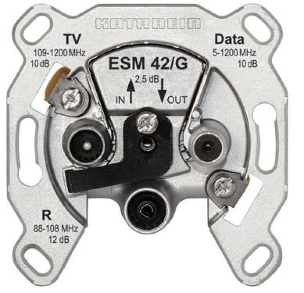 Kathrein Modem-Durchschleifdose ESM 42/G, 3-fach (21110055)