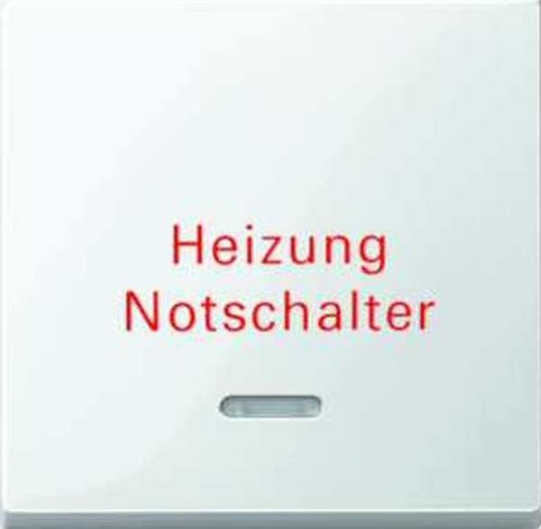 Merten 435119 Wippe mit Kontroll "Heizung Notschalter" System M polarweiss glänzend