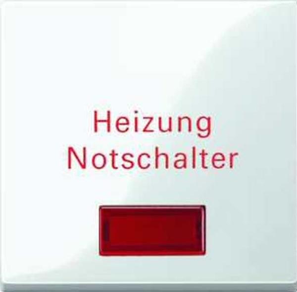 Merten 432919 Wippe mit Kontroll rot "Heizung Notschalter" System M polarweiss glänzend