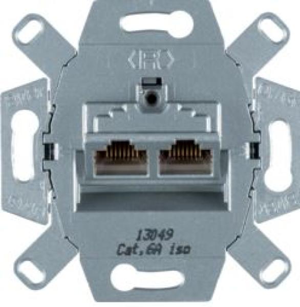 Berker 4587 Netzwerkdose Cat.6A RJ-45 - 2-fach